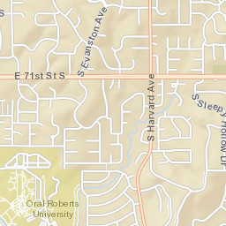 7411 South Harvard Avenue Tulsa OK Street Map