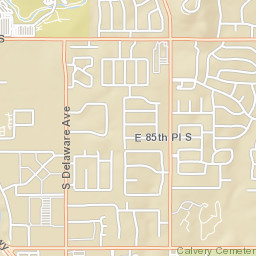 8001 South Harvard Avenue Tulsa OK Street Map