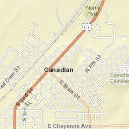 200-224 East Main Street, Canadian, TX Street Map
