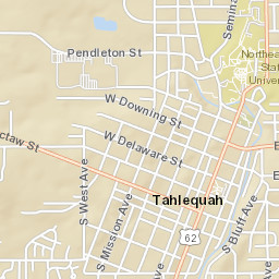 100-148 East Downing Street, Tahlequah Street Map