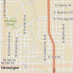 100-198 West 6th Street, Okmulgee, OK Street Map