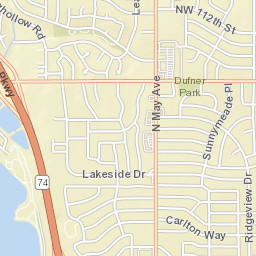 10498-10586 N May Ave The Village Street Map