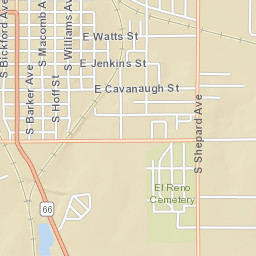 248-298 S Bickford Ave, El Reno, OK 73036 Street Map