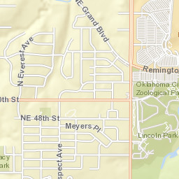 2201-2299 Northeast 52nd Street Oklahoma City OK Street Map
