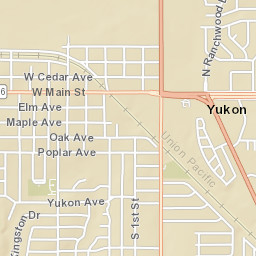 154-198 West Bass Avenue Yukon OK Street Map