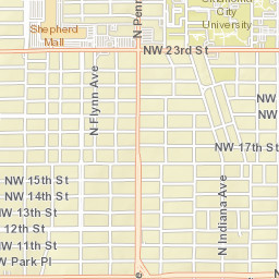 2100-2108 Carey Place Oklahoma City Street Map