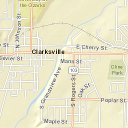 900-998 West Cherry Street Clarksville Street Map