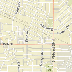 1121 Felix Place Midwest City OK Street Map