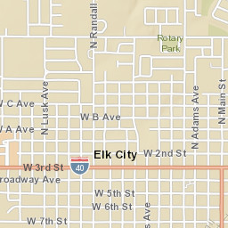 353-399 North Oklahoma Avenue Elk City OK Street Map