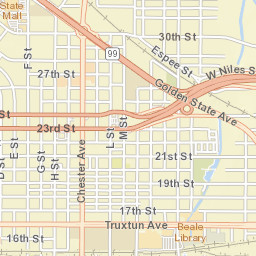 Bakersfield, California Street Map
