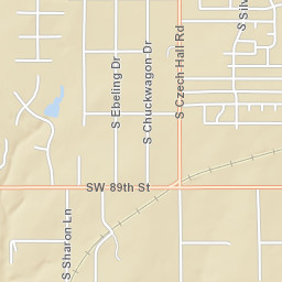 1096-1150 South Czech Hall Road, Mustang Street Map