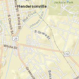 2nd Avenue East, Hendersonville, NC Street Map