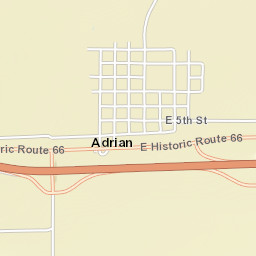 Interstate 40 Business, Adrian, TX 79001,, Street Map