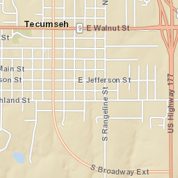 101-123 East Washington Street, Tecumseh Street Map