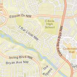 10045-10061 Coors Boulevard Bypass Northwest Albuquerque NM Street Map