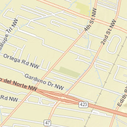 460-498 Ortega Road Northwest Los Ranchos de Albuquerque NM Street Map