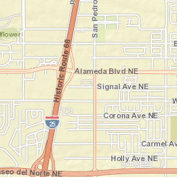 6307-6399 Anaheim Avenue Northeast Albuquerque Street Map