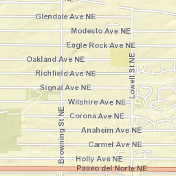 Browning St NE, Albuquerque, NM 87122 Street Map