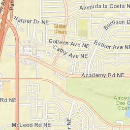 7118-7320 Academy Road Northeast Albuquerque NM Street Map