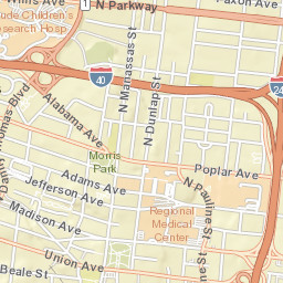 1100 Faxon Avenue, Memphis, TN 38105 Street Map