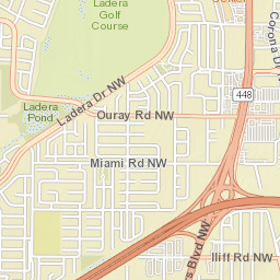 Coors Blvd NW & I-40 & Coronado Fwy Street Map