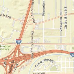 656-698 Candelaria Road Northeast Albuquerque NM Street Map