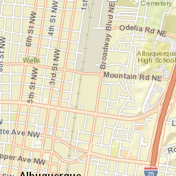 1000 Woodward Place Northeast, Albuquerque, NM Street Map