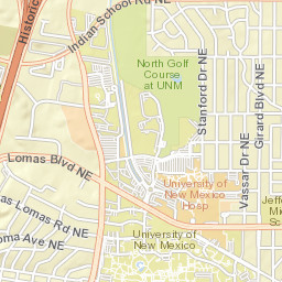 The University of New Mexico 1890 Roma Avenue Northeast Albuq Street Map