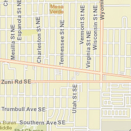 7347-7399 Central Avenue Northeast Albuquerque NM Street Map