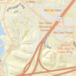 3900-3998 North Hills Boulevard North Little Rock AR Street Map