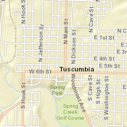 500-598 East 6th Street, Tuscumbia, AL Street Map