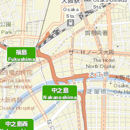 Osaka, Japan Street Map
