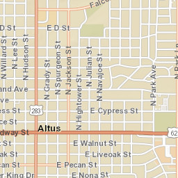 1201-1227 East Broadway Street Altus Street Map