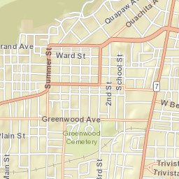 501-599 Ward St Hot Springs AR Street Map