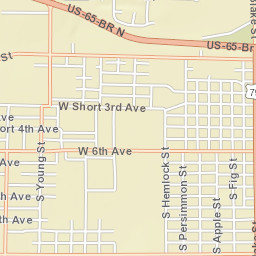 1100-1118 South Hemlock Street, Pine Bluff Street Map