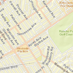 10563 Cushdon Avenue Los Angeles CA Street Map