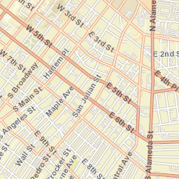 Los Angeles, California Street Map