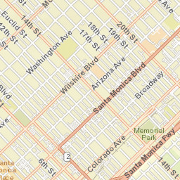 Santa Monica, CA 90401, US Street Map