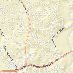 1940 Hollywood Dr Lawrenceville GA Street Map