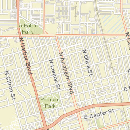 Anaheim, California Street Map
