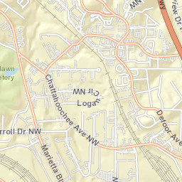 1189-1207 Collier Road Northwest, Atlanta Street Map