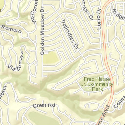 1505 Vía Coronel, Palos Verdes Estates, CA Street Map