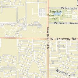 16337-16713 North Bullard Avenue, Surprise Street Map