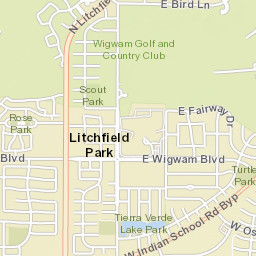 101 West Wigwam Boulevard, Litchfield Park Street Map