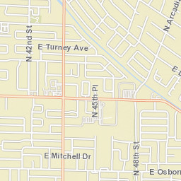 3613-3699 N 47th St Phoenix AZ Street Map