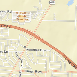 East Sherman Drive & Highway 288 Loop, Denton Street Map