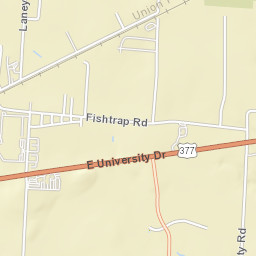 4400 East University Drive, Denton, TX Street Map