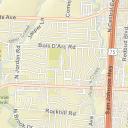North Central Expressway, McKinney, TX  Street Map