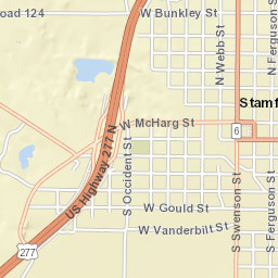 101-199 W McHarg St, Stamford, TX 79553 Street Map