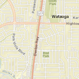 Park Vista Boulevard, Fort Worth, TX Street Map